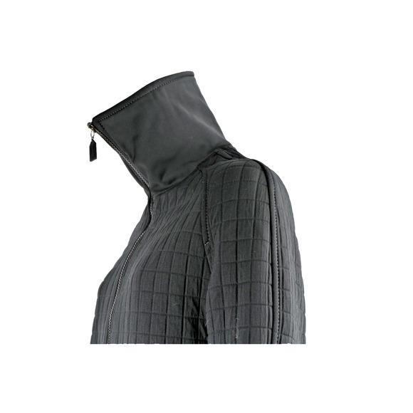 Vintage FENDI Jeans Roma Amor Black Quilted Zip Midi Jacket Size 42 - Picture 9 of 16